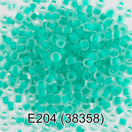 38358 (E204) зеленый матовый круглый бисер Preciosa 5г