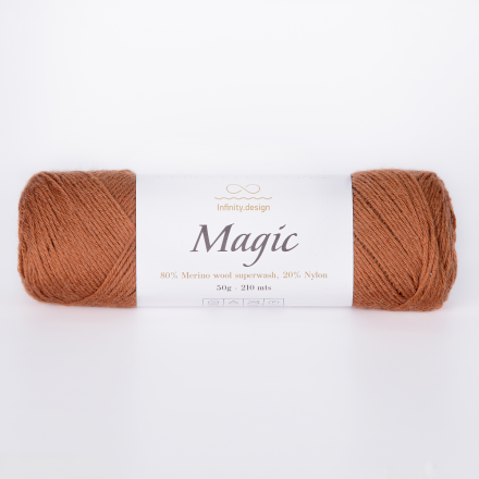 Magic (Infinity) 3161 светлый коричневый, пряжа 50г