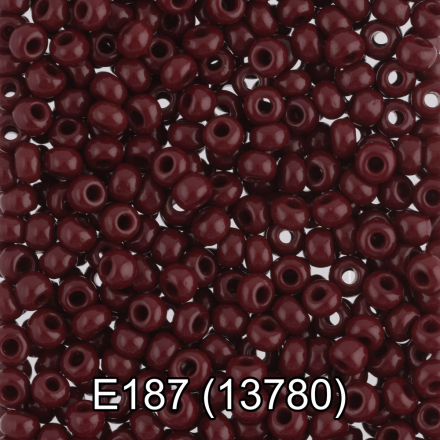 13780 (E187) т.коричневый круглый бисер Preciosa 5г