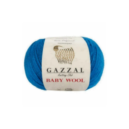 Baby wool (Gazzal) 822 темная бирюза, пряжа 50г