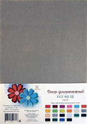 FLT-S2-12 фетр декоративный серый 180г, 21х30см, 2мм