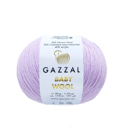 Baby wool (Gazzal) 823 розовая сирень, пряжа 50