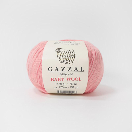 Baby wool (Gazzal) 828 розовый, пряжа 50