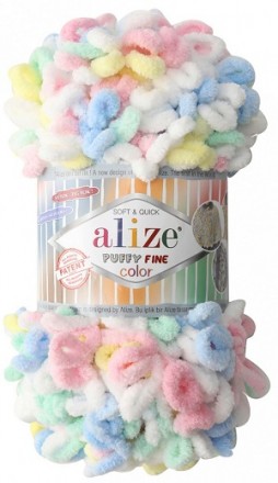 Puffy Fine Color (Alize) 5949 детский, пряжа 100г
