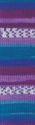 Superwash Wool (Alize) 4412 бирюза лиловый василек, пряжа 100г
