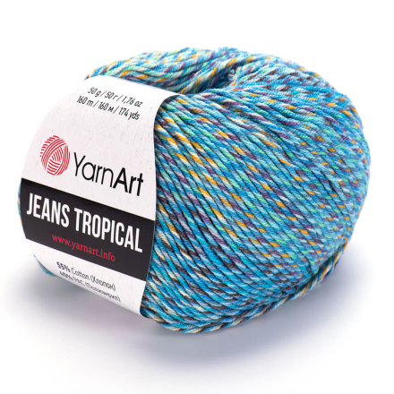 Jeans Tropical (Yarnart) 614 голубой меланж, пряжа 50г