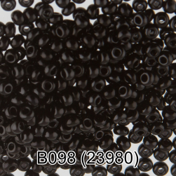 23980 (B098) черный непрозрачный бисер, 5г