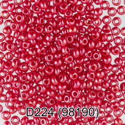 98190 (D224) красный круглый бисер Preciosa 5г