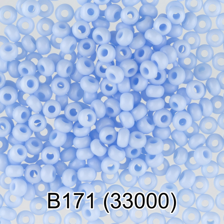 33000 (B171) нежно голубой круглый бисер Preciosa 5г