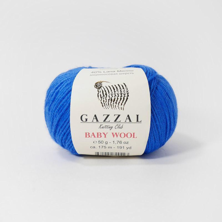 Baby wool (Gazzal) 830 василёк, пряжа 50