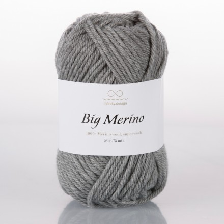 Big Merino (Infinity) 1042 серый меланж, пряжа 50г