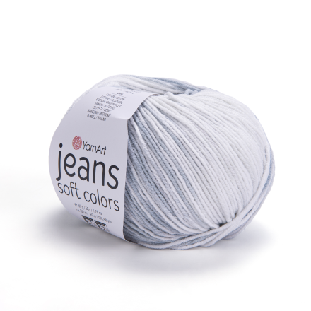 Jeans Soft Colors (Yarnart) 6208 серо-белый, пряжа 50г