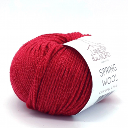 Spring Wool (Laines du Nord) 17 красный, пряжа 50г