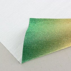 Бумага гофрированная 801/2 золотисто-зеленый металл, 50 см х 2,5 м