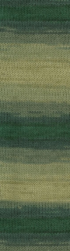 Superlana Klasik Batik (Alize) 4840 зеленый принт, пряжа 100г