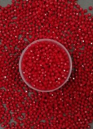 2718 красный матовый циркон синтетический, кукуруза 4мм 100шт 