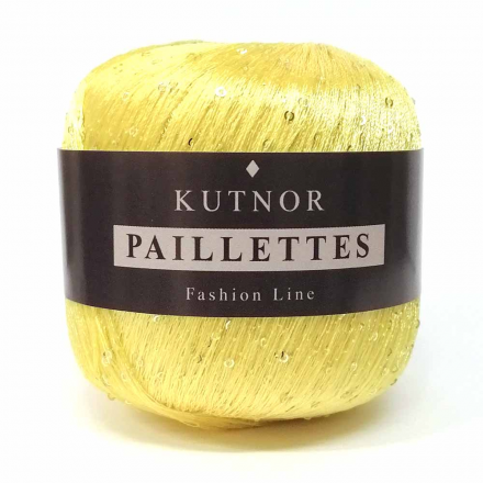 Paillettes (Kutnor) 118 желтый, пряжа 50г