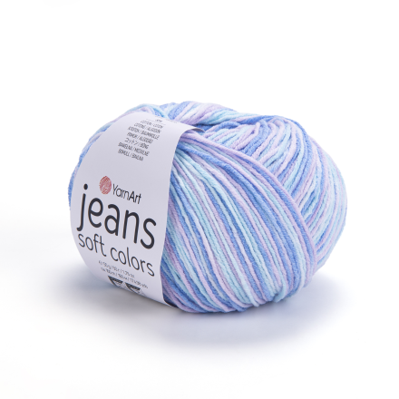 Jeans Soft Colors (Yarnart) 6209 розово-голубой, пряжа 50г