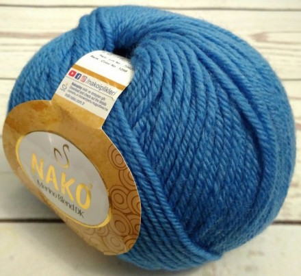Merino Blend DK (Nako) 1256 темный голубой, пряжа 50г