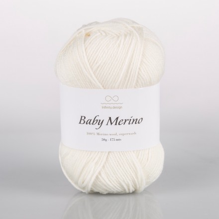 Baby Merino (Infinity) 1002 белый, пряжа 50г