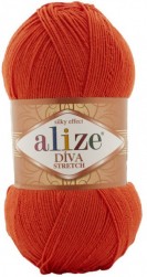 Diva Stretch (Alize) 37 яркий оранж, пряжа 100г