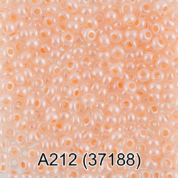 37188 (A212) бл. персиковый перламутровый бисер, 5г