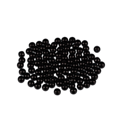 PB 02 черный, бусины пластиковые 4мм 100шт ± 5