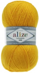 Lanagold 800 (Alize) 216 желтый, пряжа 100г