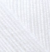 Superlana Klasik (Alize) 55 Beyaz, пряжа 100г