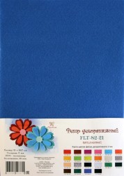 FLT-S2-21 фетр декоративный синий 180г, 21х30см, 2мм