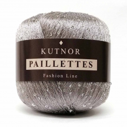 Paillettes (Kutnor) 062 серебро, пряжа 50г