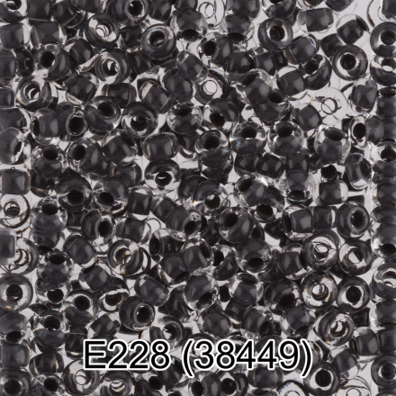 38449 (E228) черный круглый бисер Preciosa 5г
