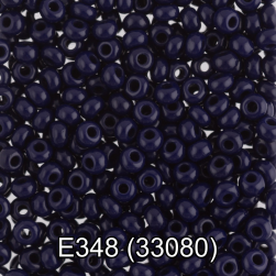 33080 (E348) т.синий непрозрачный бисер, 5г