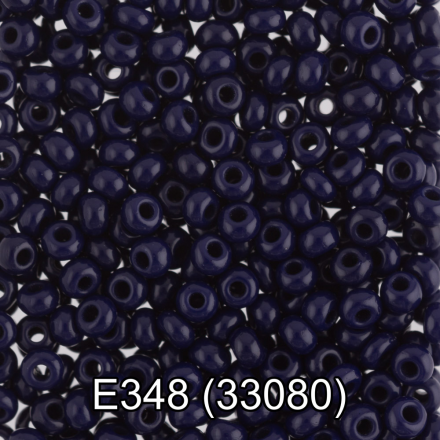 33080 (E348) т.синий круглый бисер Preciosa 5г