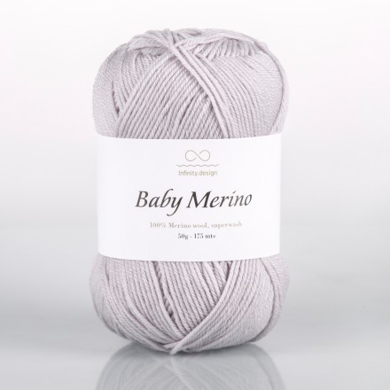 Baby Merino (Infinity) 1020 светлый серый, пряжа 50г