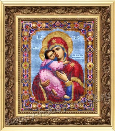 Б-1007 &quot;Икона Божьей Матери Владимирская&quot; набор для вышивания бисером
