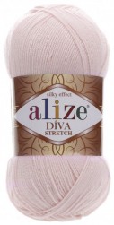 Diva Stretch (Alize) 382 розово-бежевый, пряжа 100г