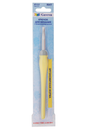 RHT №6.0 крючок c прорезиненной ручкой алюминиевый 6.0мм 14,5 см
