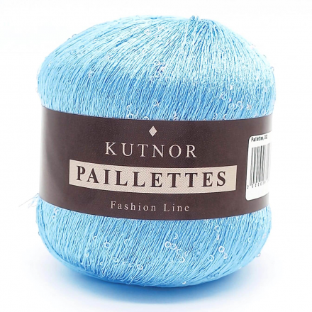 Paillettes (Kutnor) 092 голубой, пряжа 50г
