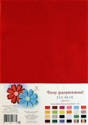 FLT-S1-01 фетр декоративный красный 180г, 21х30 см, 1мм