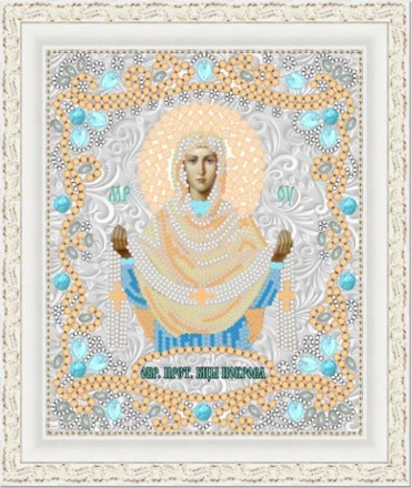 7125 &quot;Богородица Покрова&quot; ткань с рисунком для вышивки бисером