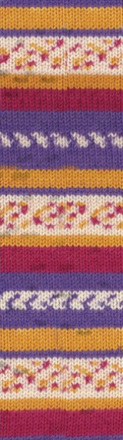 Superwash Wool (Alize) 7655 сирень-желтый-фиолетовый, пряжа 100г