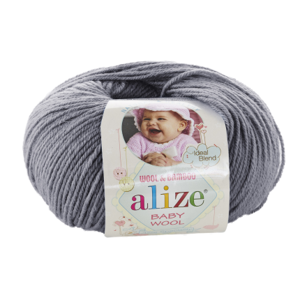 Baby Wool (Alize) 119 Gri, пряжа 50г