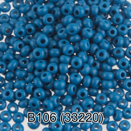 33220 (B106) т.голубой круглый бисер Preciosa 5г