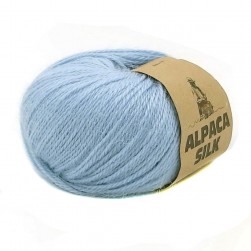 Alpaca Silk (Kutnor) 4995 голубой, пряжа 50г