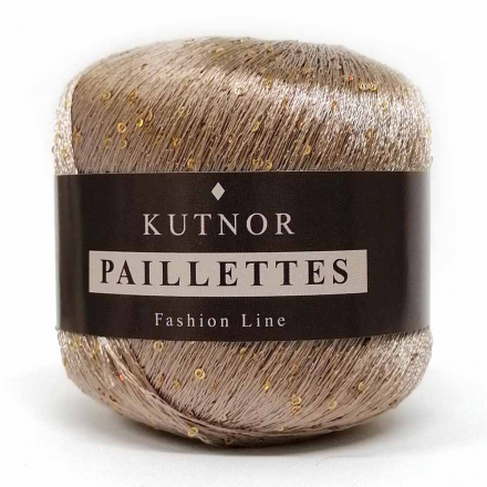 Paillettes (Kutnor) 150 кофейный, пряжа 50г