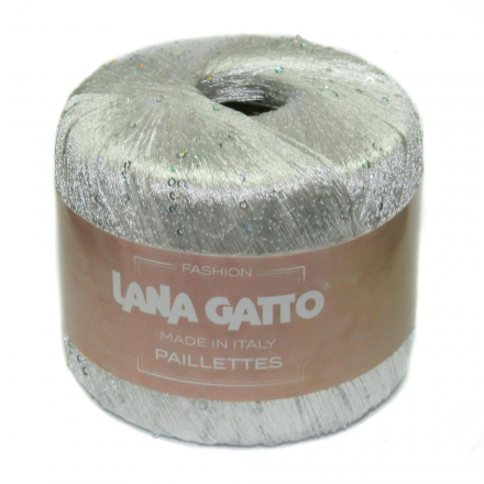 Paillettes LG (Lana Gatto) 8599 белый, пряжа 25г