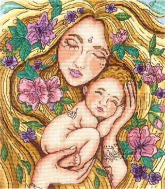 Схема вышивки «мать и дитя» (№234739) - Вышивка крестом