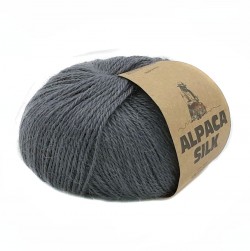 Alpaca Silk (Kutnor) 7390 темный серый, пряжа 50г