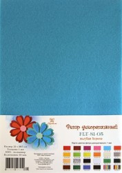 FLT-S1-05 фетр декоративный голубой 180г, 21х30см, 1мм